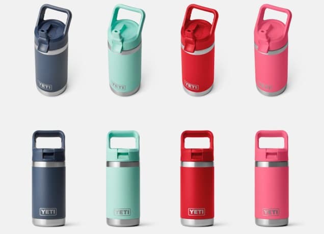 yeti-jr-best-kids-water-bottles: the yeti rambler jr in different colors