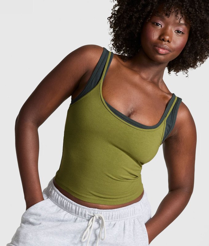 2000s athleisure layered tank