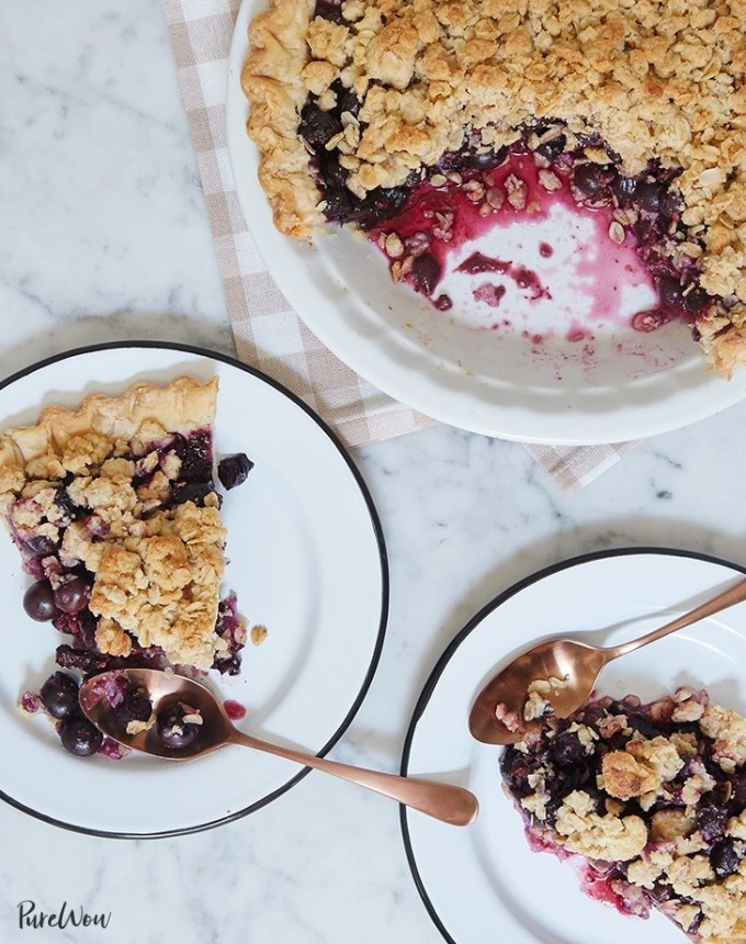 4th of july desserts: blueberry crumble pie recipe