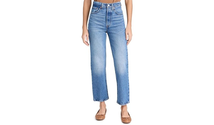 The Levi's Premium Ribcage Straight Ankle Jeans.