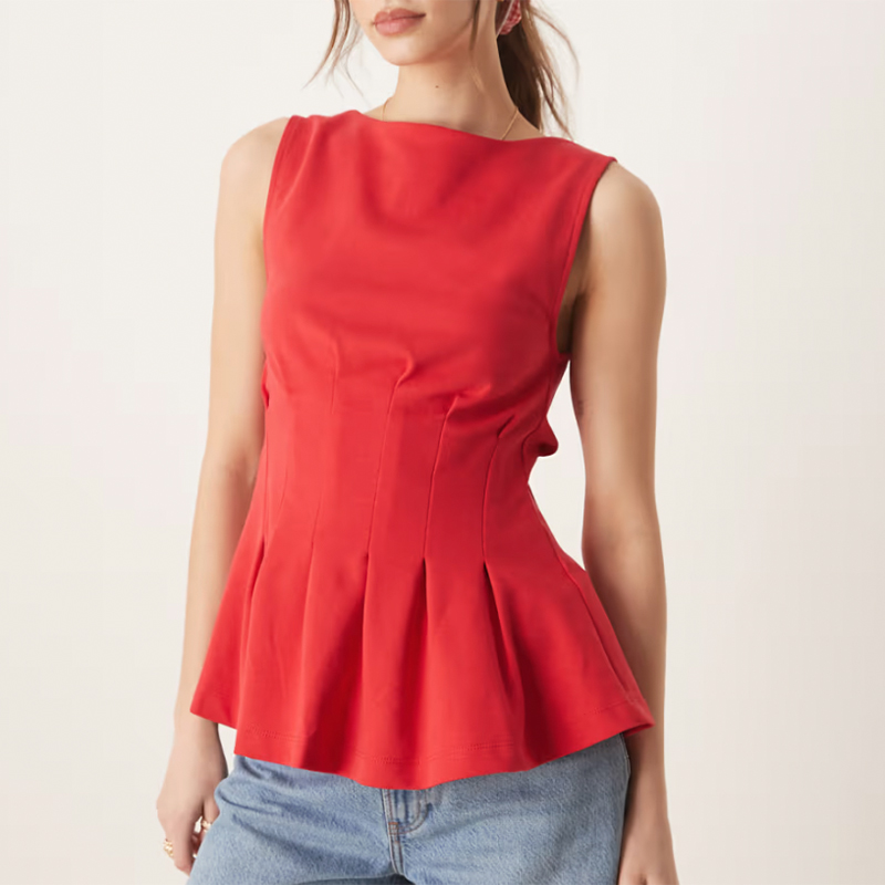 asos design peplum top