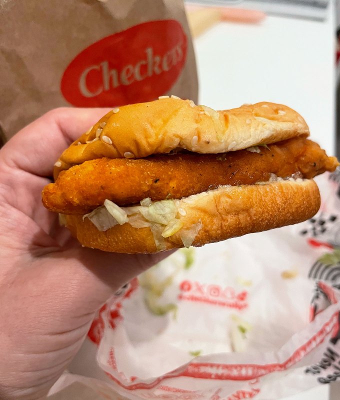 best fast food spicy chicken sandwiches: checkers spicy chicken sandwich