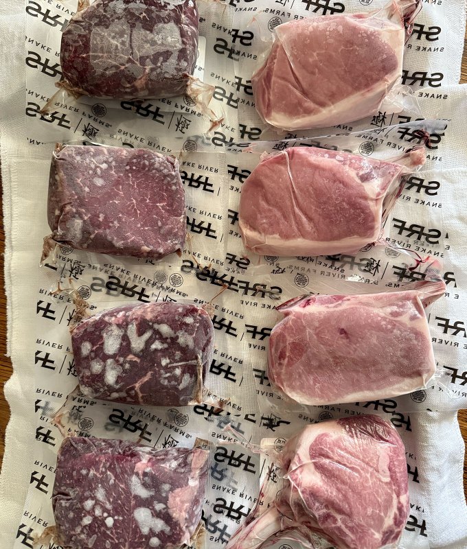 best steak delivery service: snake river farms steaks and lamb chops, raw