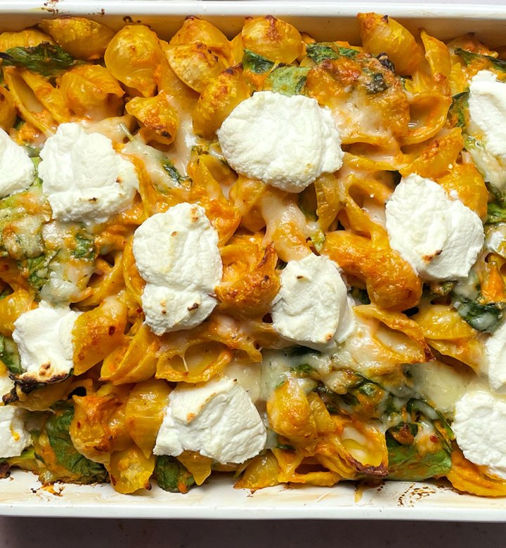 big-batch recipes for a crowd: pumpkin pasta casserole