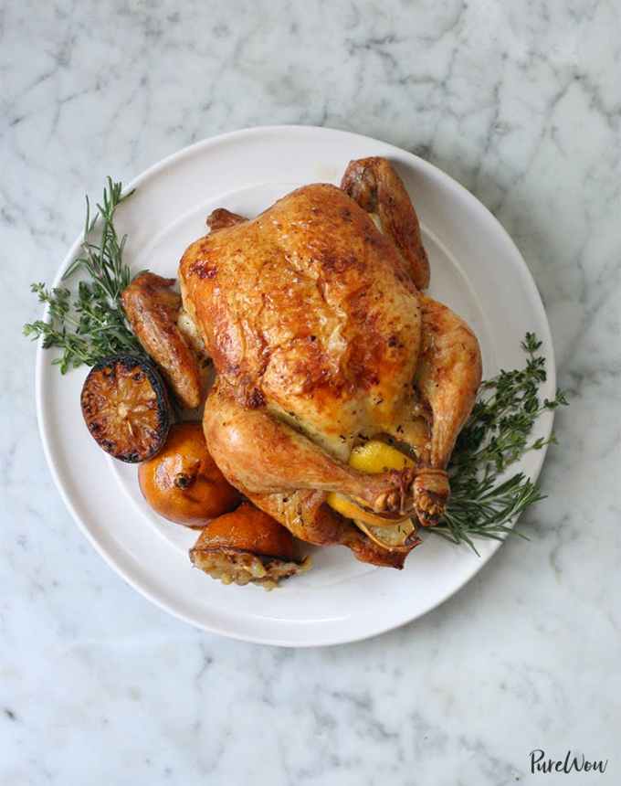 birthday dinner ideas: lemon and herb roast chicken