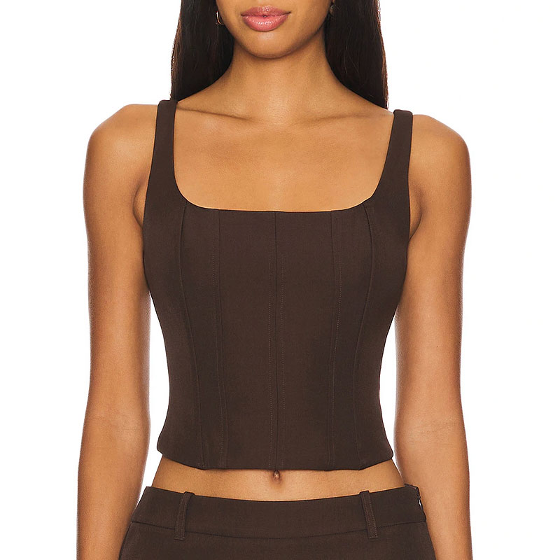 brown corset top