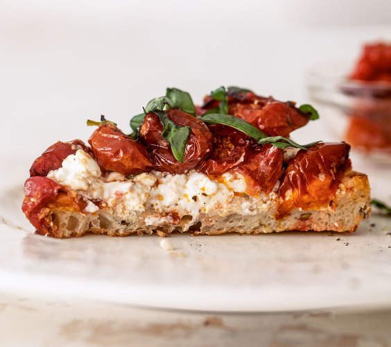 caprese cottage cheese toast recipe cat