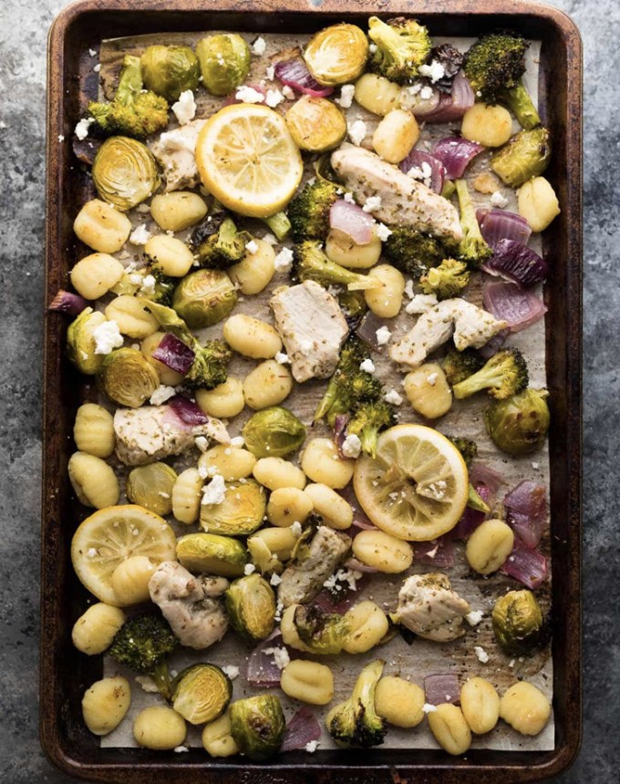 easy gnocchi recipes: sheet pan lemon chicken gnocchi