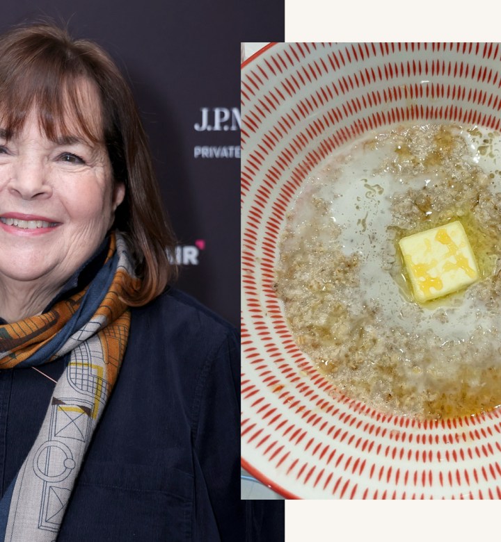ina garten oatmeal recipe review: ina garten and a bowl of her favorite oatmeal