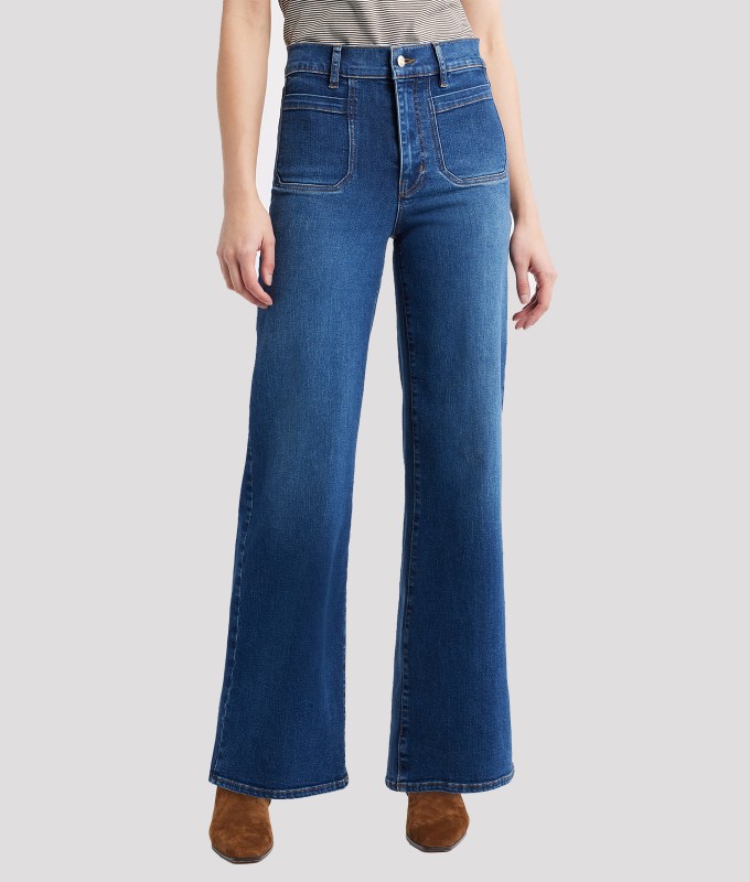 The Frame Le Slim Palazzo Patch Jeans.
