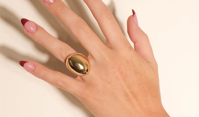 The Sterling Forever Solara Polished Dome Ring.
