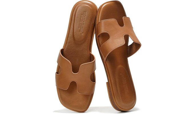 project cloud leather sandals