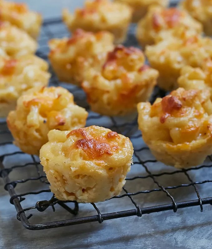 purewow 15th anniversary most popular recipes: baked mac and cheese bites
