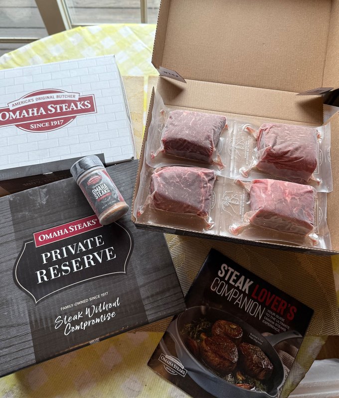 steak delivery service: omaha steaks steak delivery in packaging