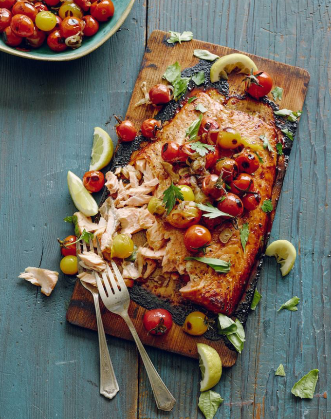 easy dinner party: cedar plank salmon