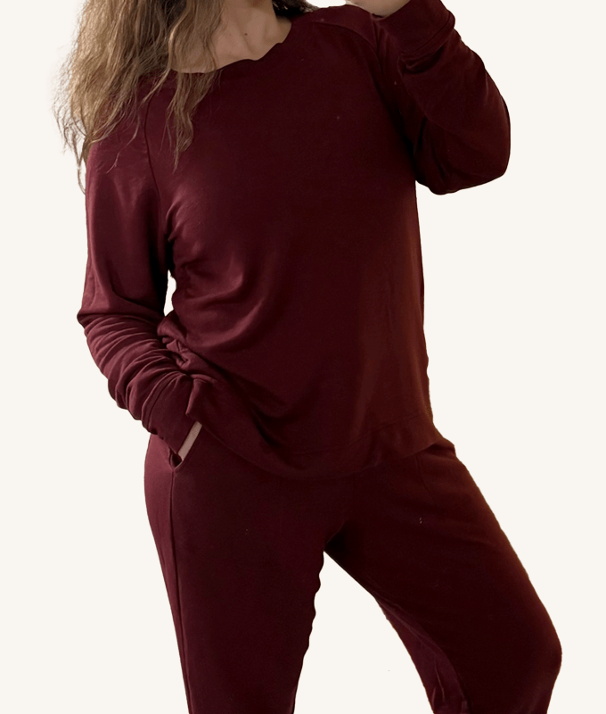 louandgrey loungeset burgundy 1