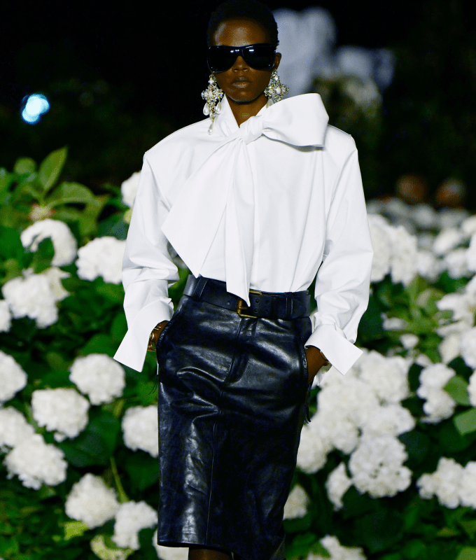 saint laurent bow tie blouse ss 26